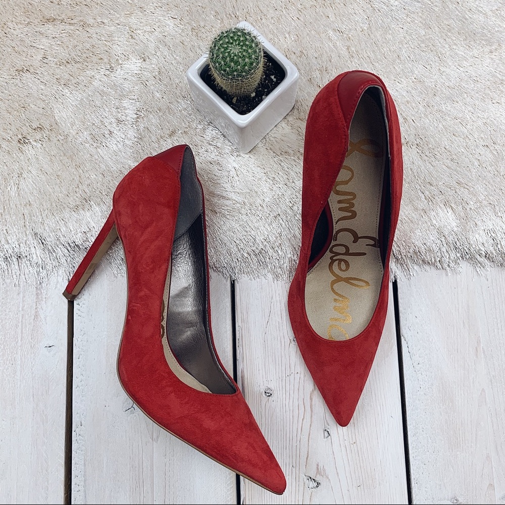 Sam Edelman | Red Suede Dea Heel 👠